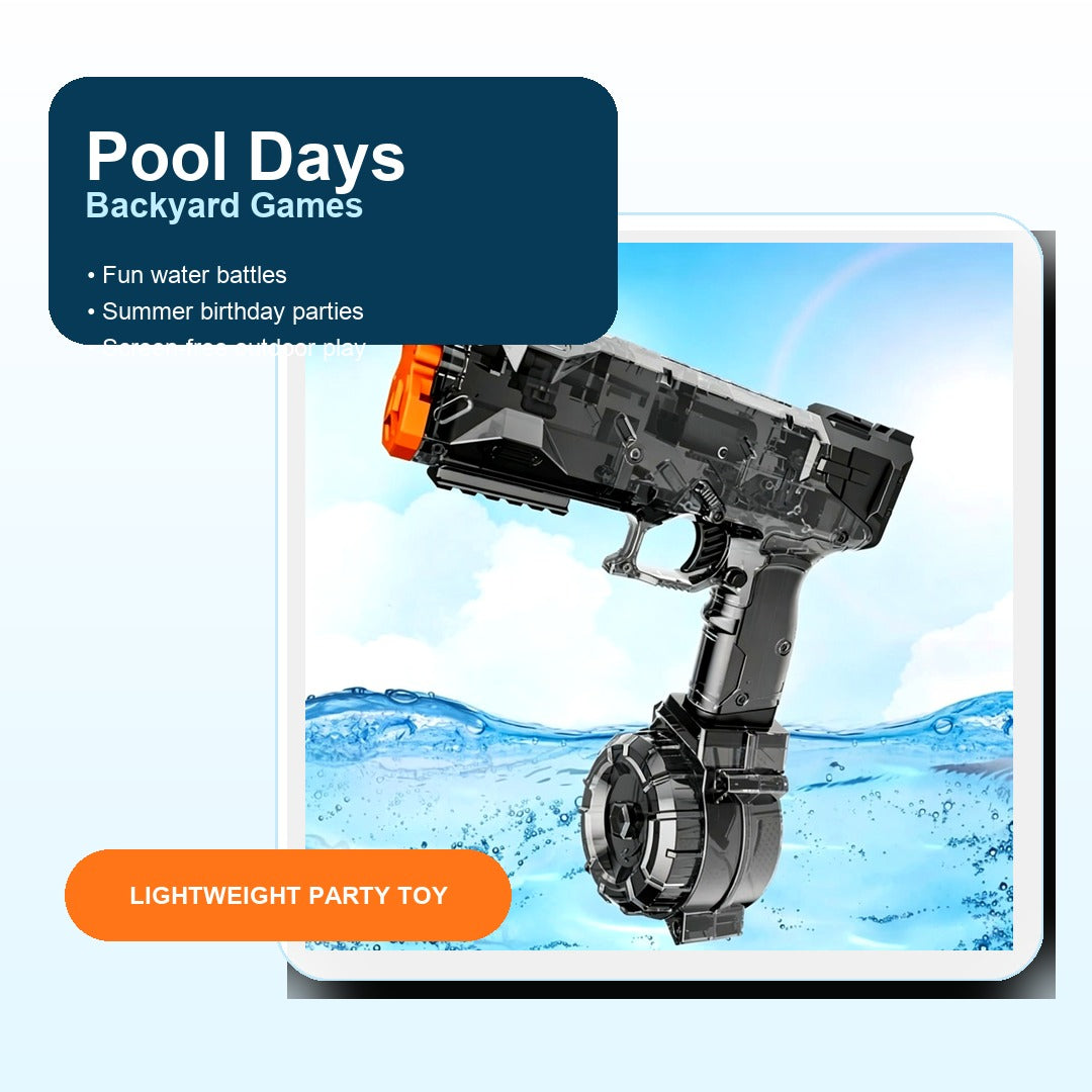 Summer pool party water blaster lifestyle display image