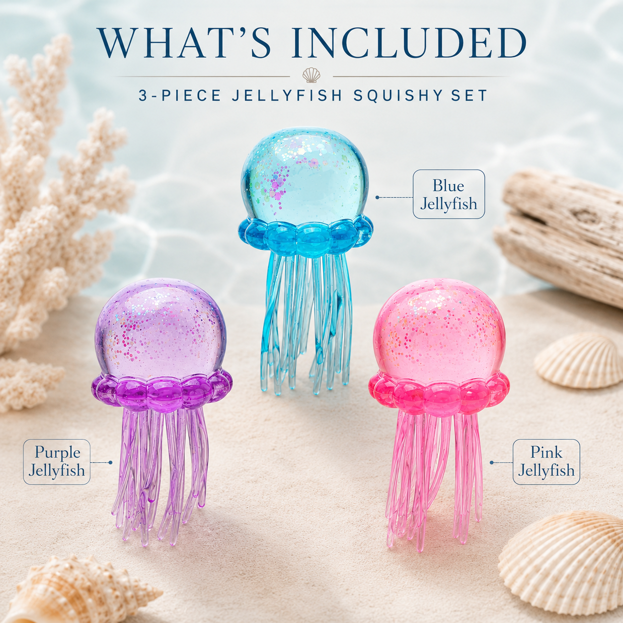 Cute Jellyfish Gel Squishy Fidget Toy