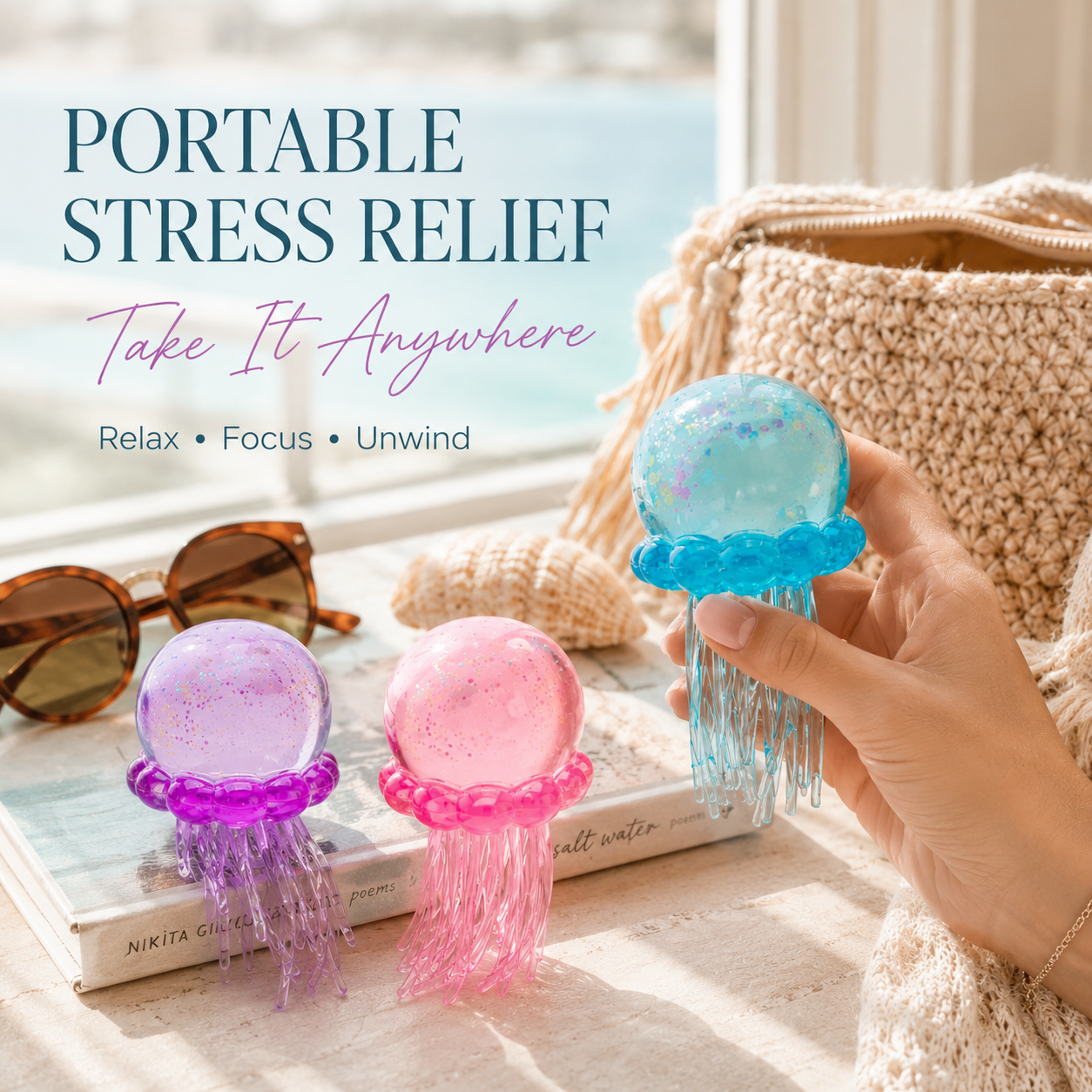 Cute Jellyfish Gel Squishy Fidget Toy